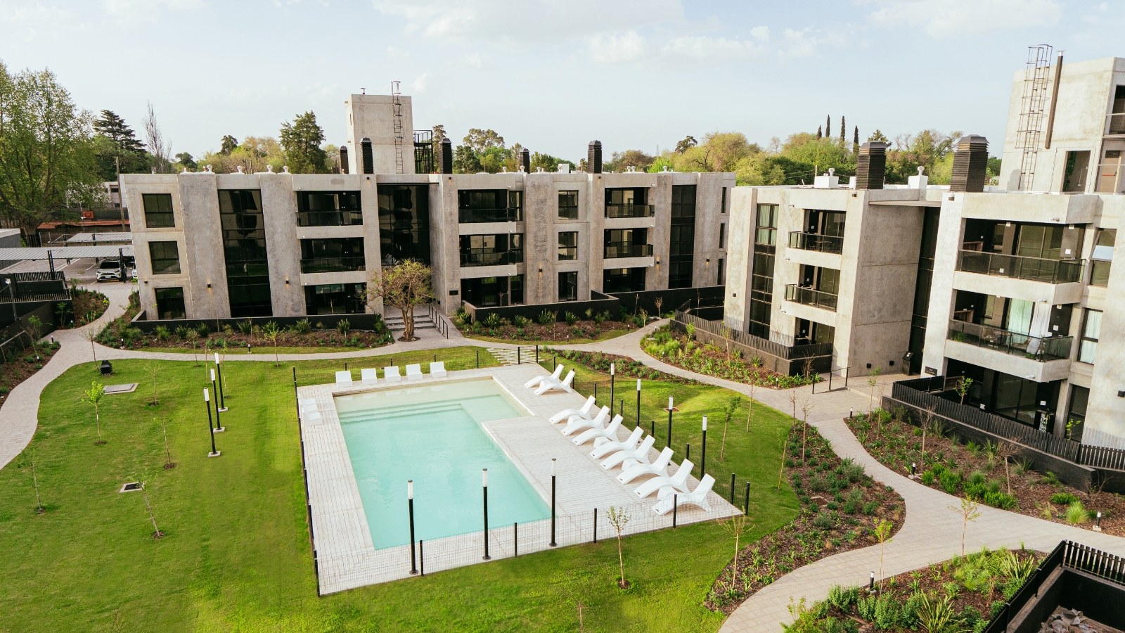 Garderie, el primer condominio con placas de hormigón apto para blanqueo en Córdoba